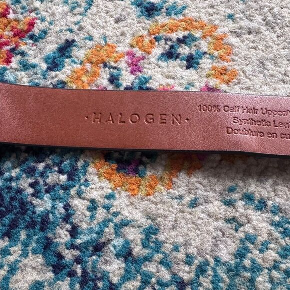 Halogen 100% Calf Hair Belt Trouser Fit Size Medium - Picture 2 of 5